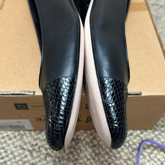 NWT - VANELi Fc-313 Ballet Flats, Black Nappa/Black Squama Print Tip, 8.5 🖤🖤 - Picture 7 of 16